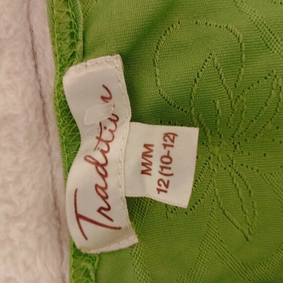 Y2K Vintage V-neck green top with floral print - Picture 2 of 2